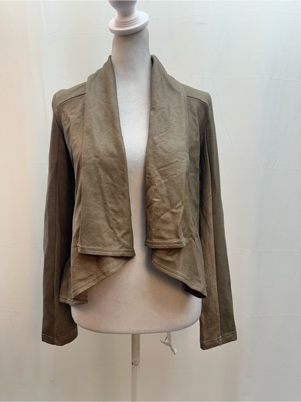 Krisa Tan Open-Front Cascade Cardigan XS NWTS